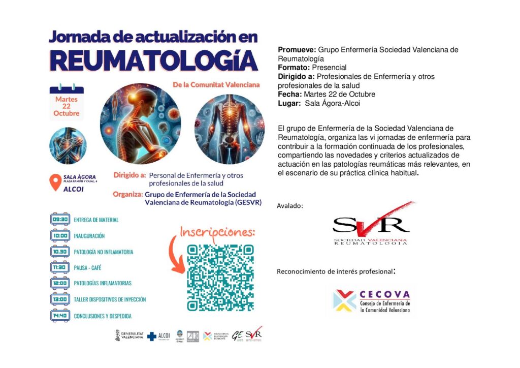Jornada de actualización enfermera en Reumatología