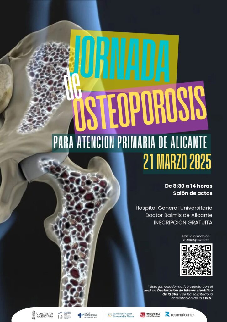 Éxito de asistencia a la Jornada de Osteoporosis para Atención Primaria en Alicante